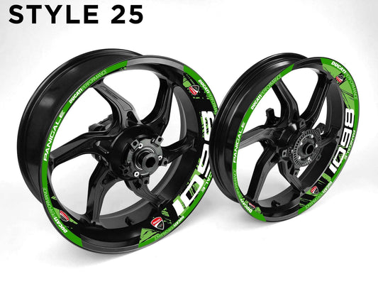Ducati 1098 Motorcycle Half Wheels Rim Wrap Decal Sticker Kit - Speed Army