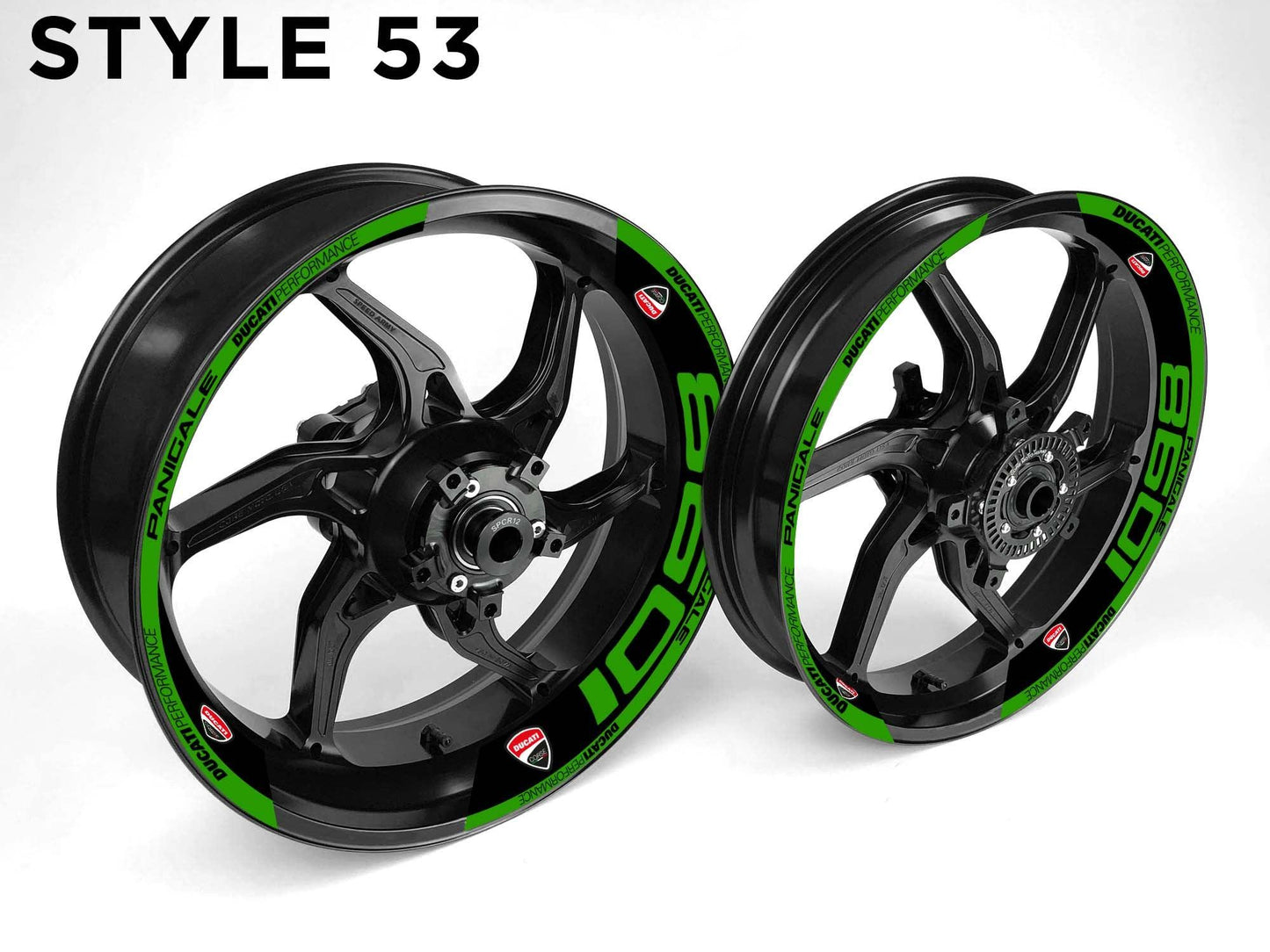 Ducati 1098 Motorcycle Half Wheels Rim Wrap Decal Sticker Kit - Speed Army