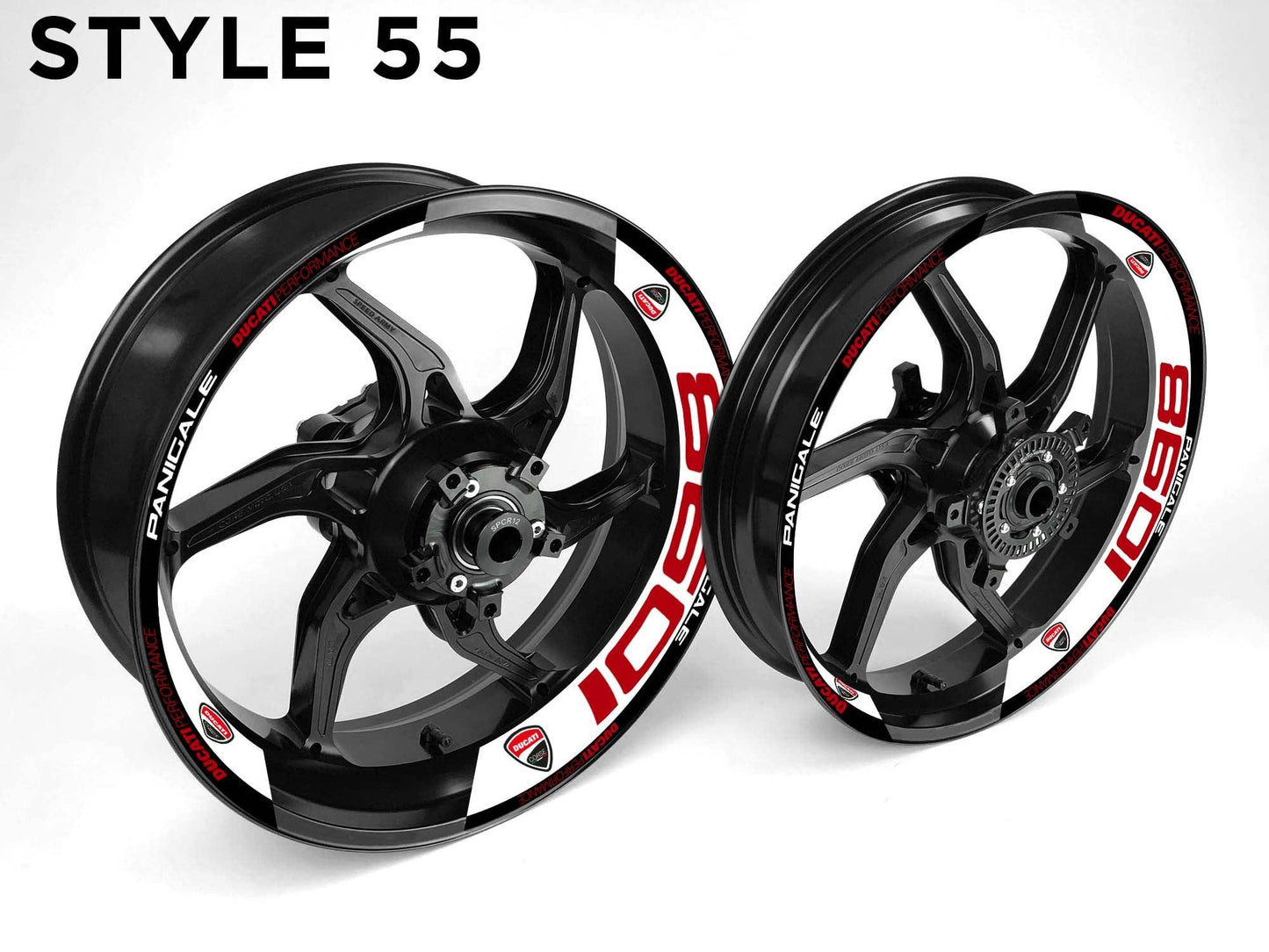 Ducati 1098 Motorcycle Half Wheels Rim Wrap Decal Sticker Kit - Speed Army