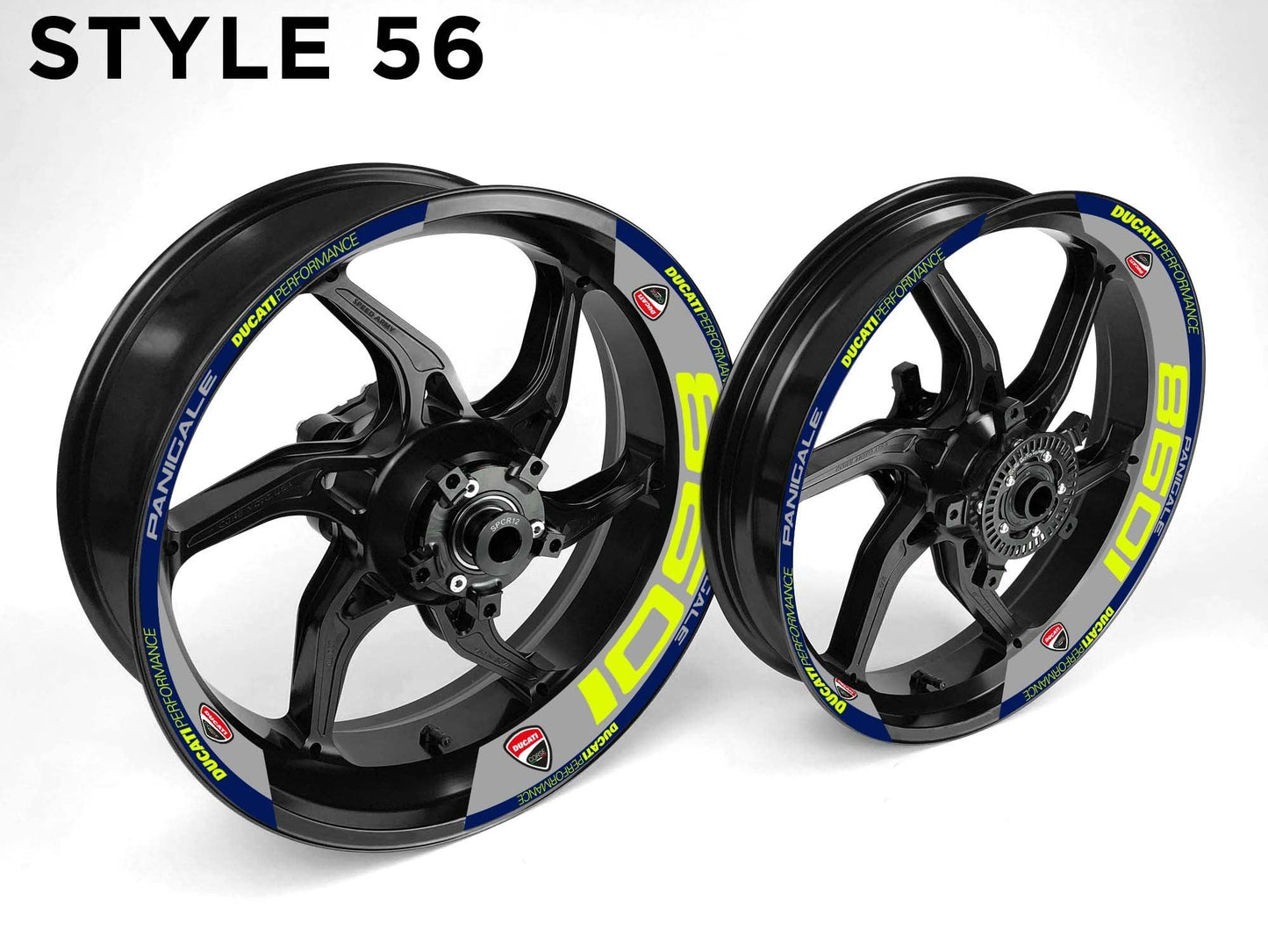 Ducati 1098 Motorcycle Half Wheels Rim Wrap Decal Sticker Kit - Speed Army