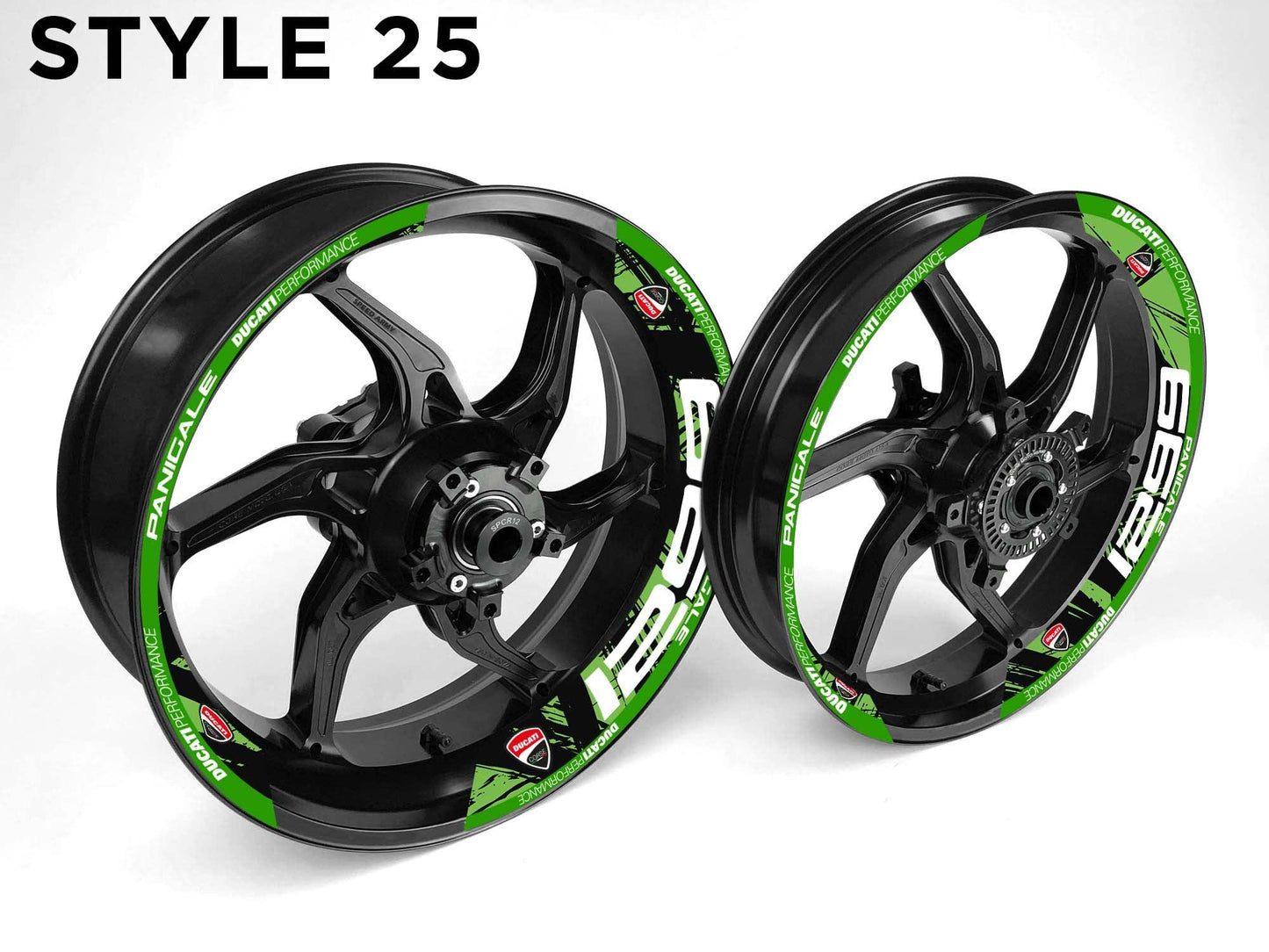 Ducati 1299 Motorcycle Half Wheels Rim Wrap Decal Sticker Kit - Speed Army