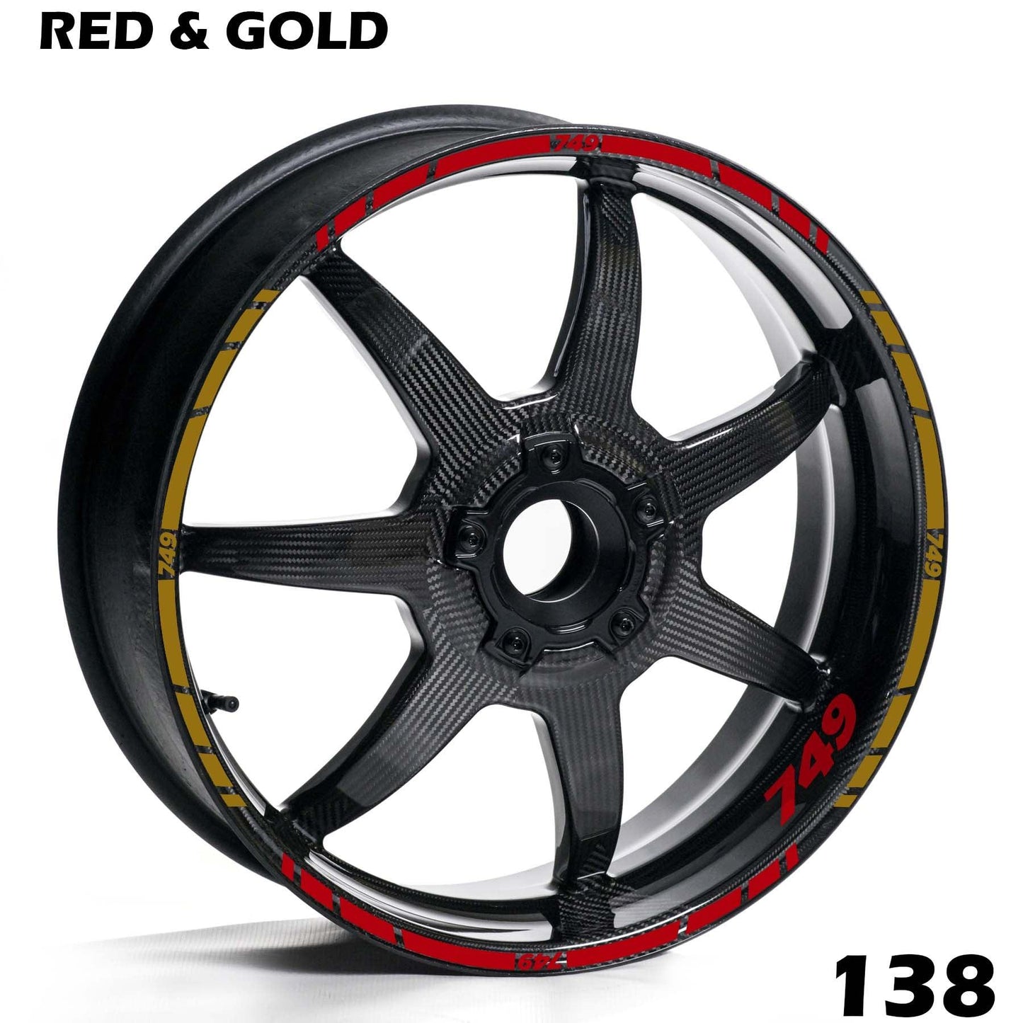 DUCATI 749 FULL WHEEL RIM STRIPE DECAL STICKER KIT - Speed Army