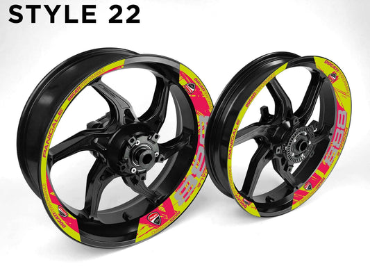 Ducati 888 Motorcycle Half Wheels Rim Wrap Decal Sticker Kit - Speed Army