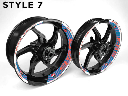 Ducati 999 Motorcycle Half Wheels Rim Wrap Decal Sticker Kit - Speed Army