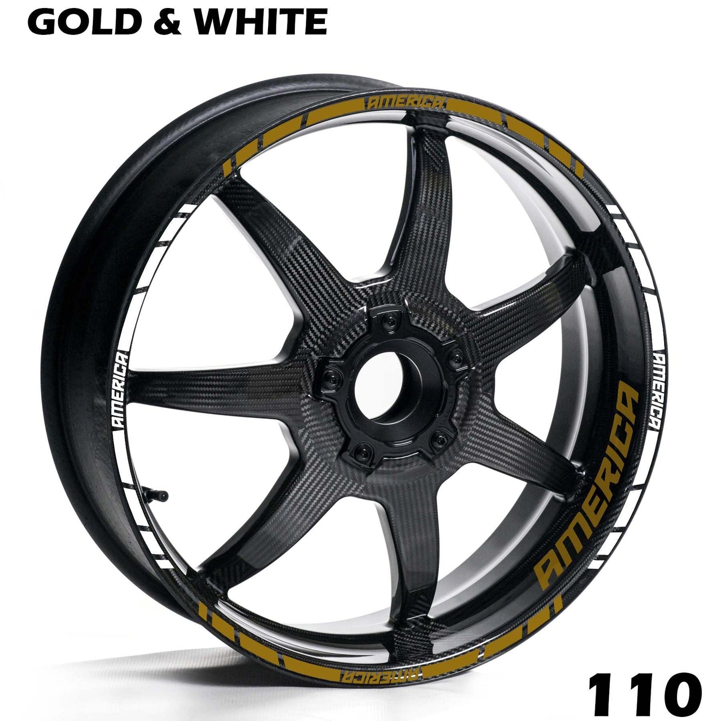 TRIUMPH AMERICA FULL WHEEL RIM STRIPE DECAL STICKER KIT - Speed Army