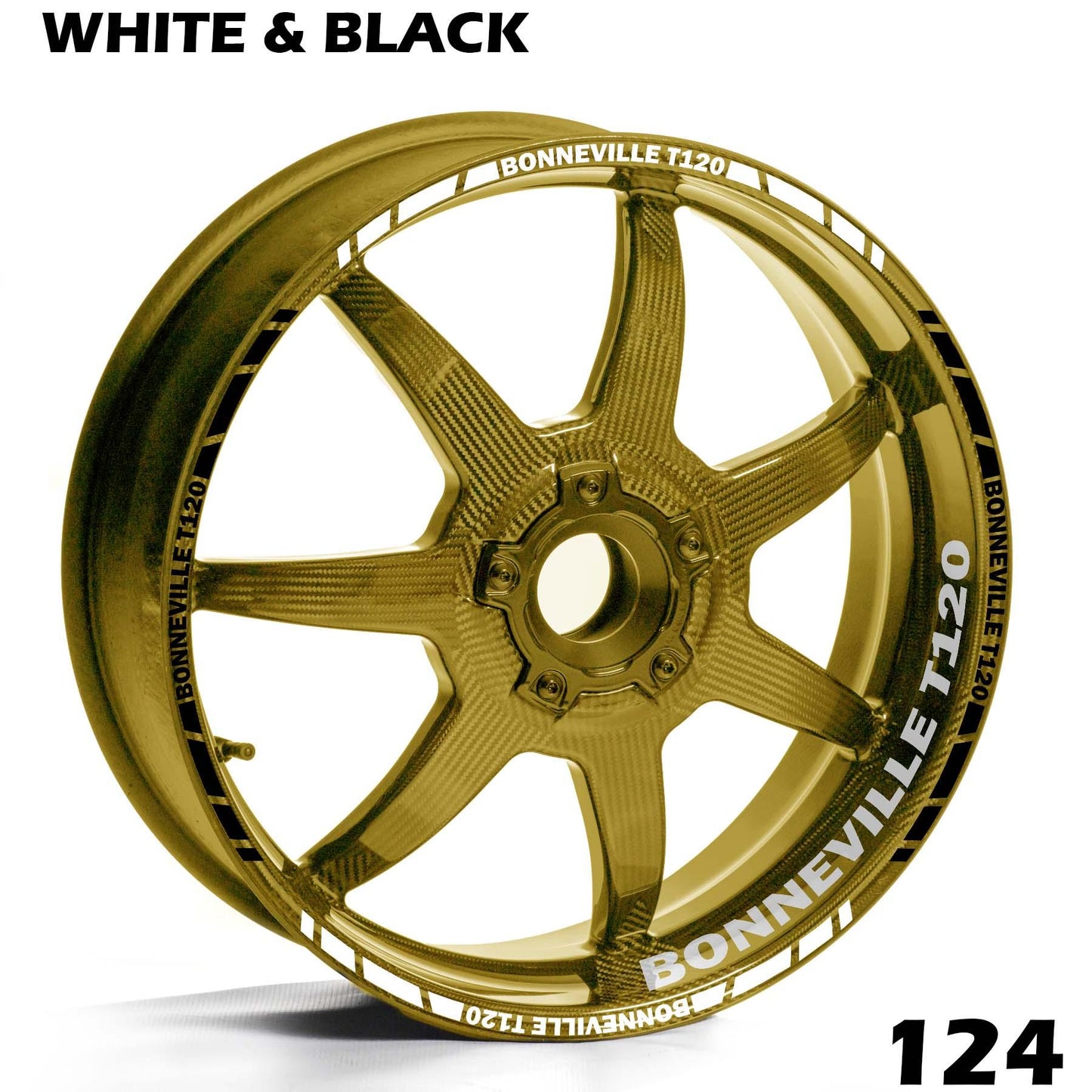 TRIUMPH BONNEVILE T120 FULL WHEEL RIM STRIPE DECAL STICKER KIT - Speed Army