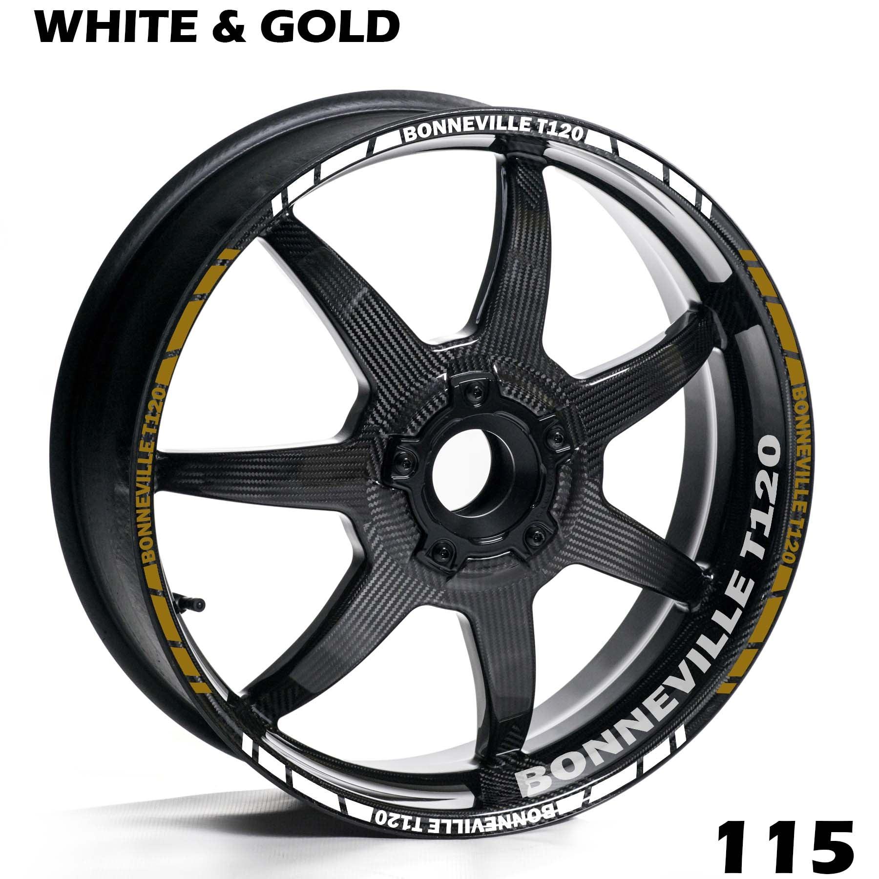 TRIUMPH BONNEVILE T120 FULL WHEEL RIM STRIPE DECAL STICKER KIT - Speed Army