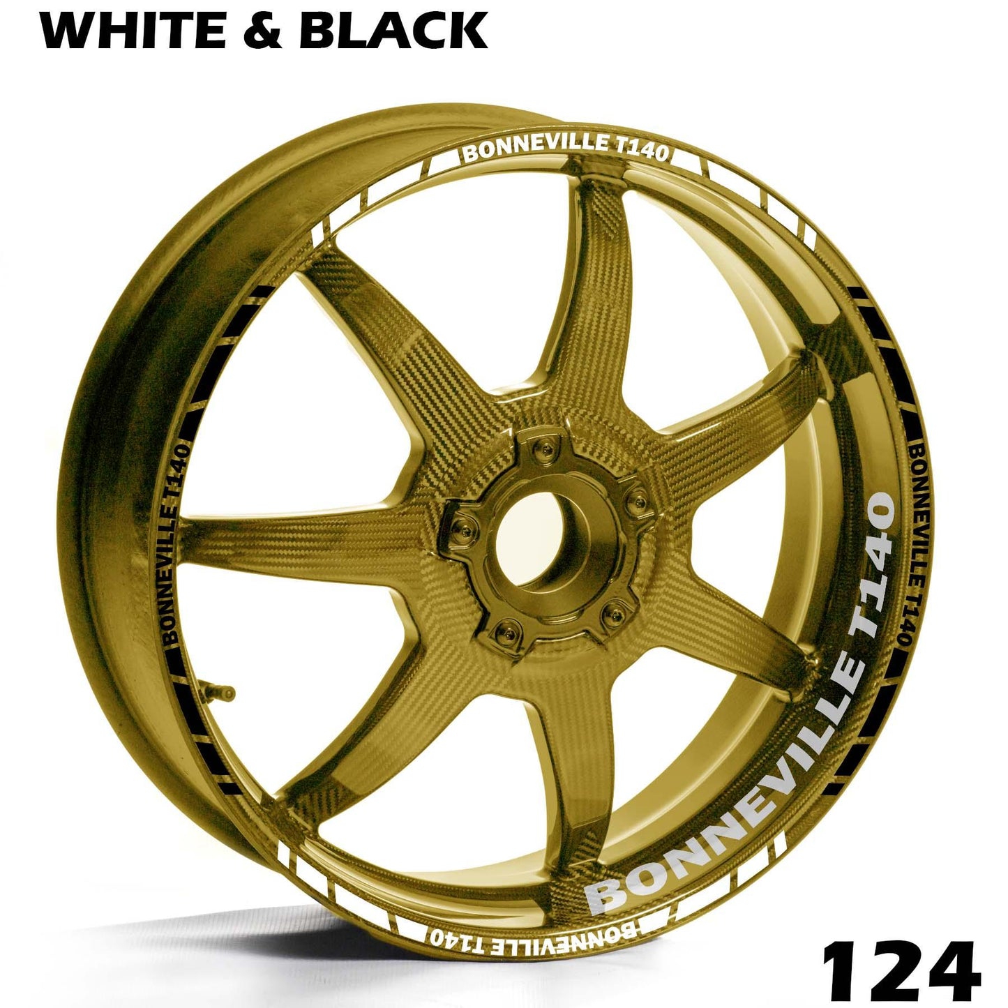 TRIUMPH BONNEVILE T140 FULL WHEEL RIM STRIPE DECAL STICKER KIT - Speed Army