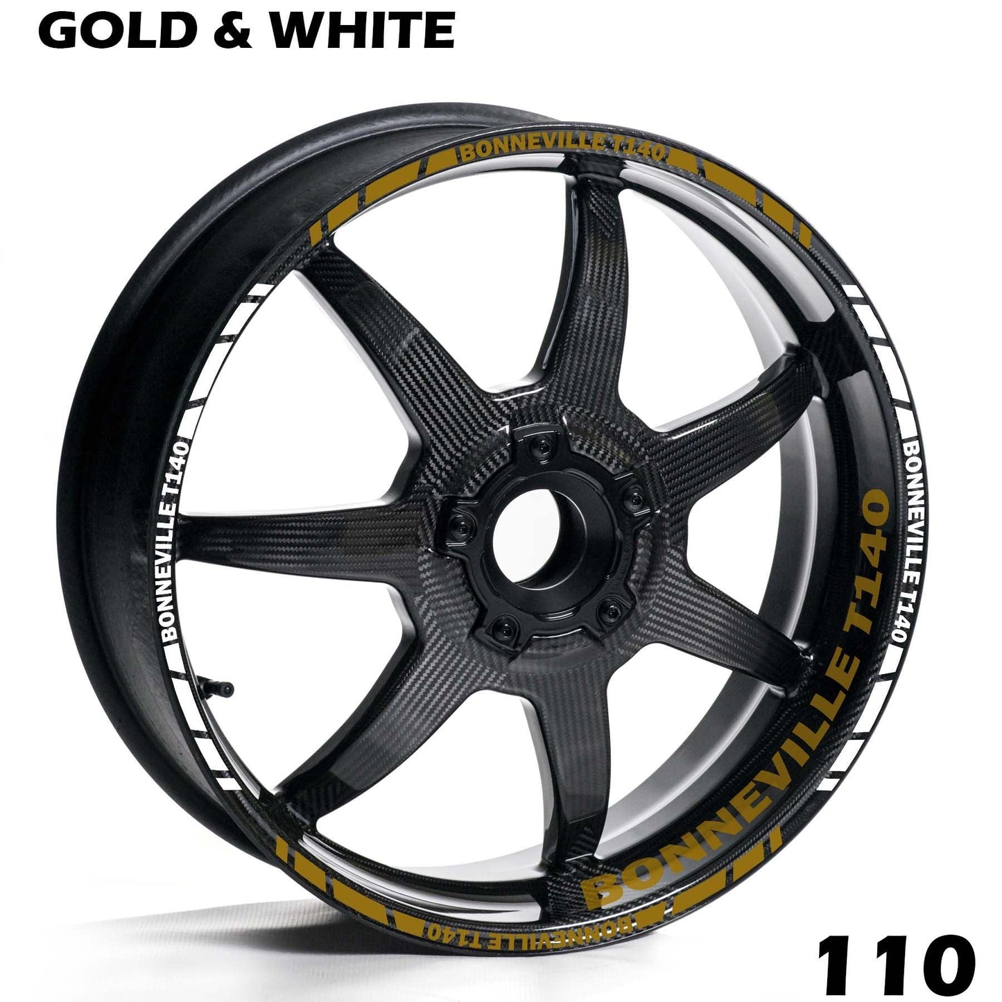 TRIUMPH BONNEVILE T140 FULL WHEEL RIM STRIPE DECAL STICKER KIT - Speed Army