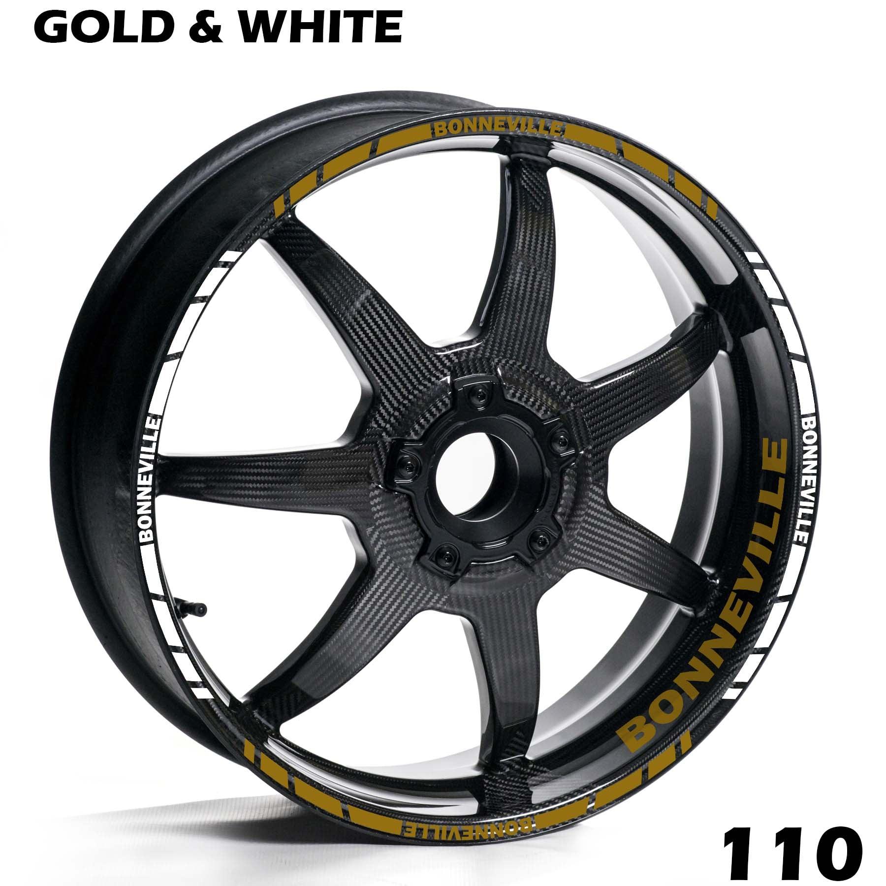 TRIUMPH BONNEVILE FULL WHEEL RIM STRIPE DECAL STICKER KIT - Speed Army