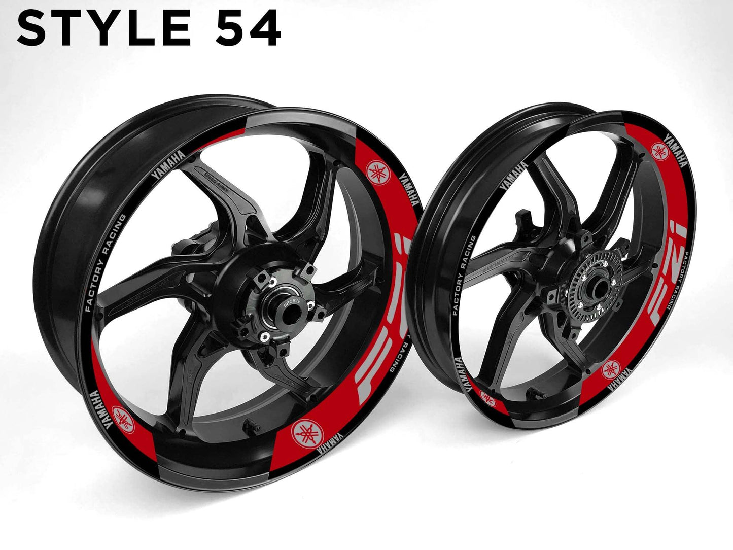 Yamaha FZ1 Motorcycle Half Wheels Rim Wrap Decal Sticker Kit - Speed Army