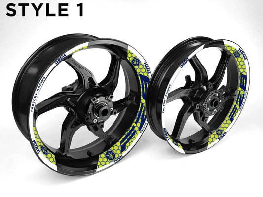 Yamaha FZ8 Motorcycle Half Wheels Rim Wrap Decal Sticker Kit - Speed Army