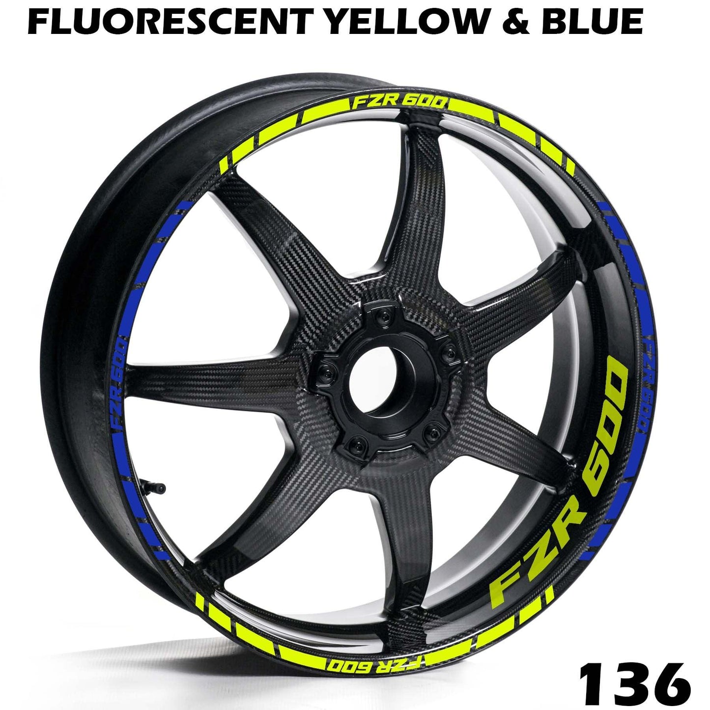 YAMAHA FZR 600 FULL WHEEL RIM STRIPE DECAL STICKER KIT - Speed Army