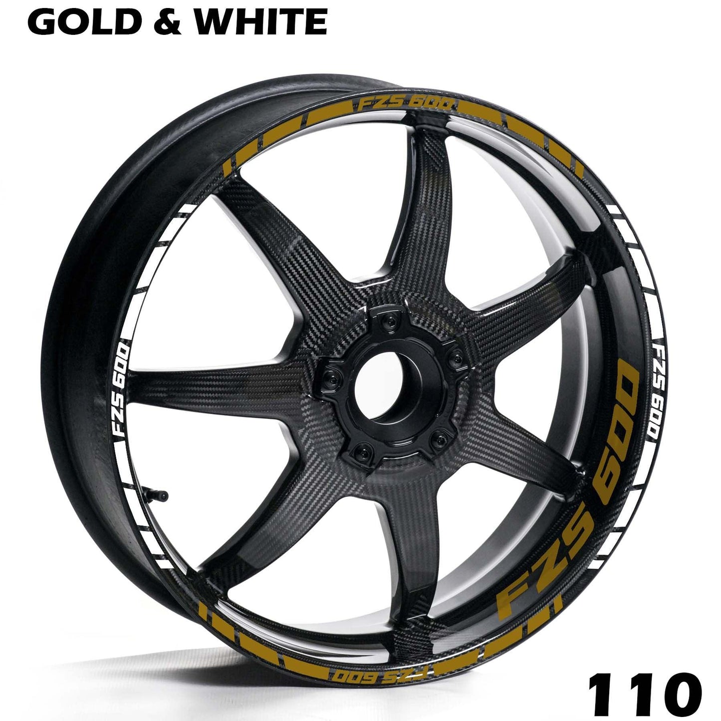 YAMAHA FZS 600 FULL WHEEL RIM STRIPE DECAL STICKER KIT - Speed Army