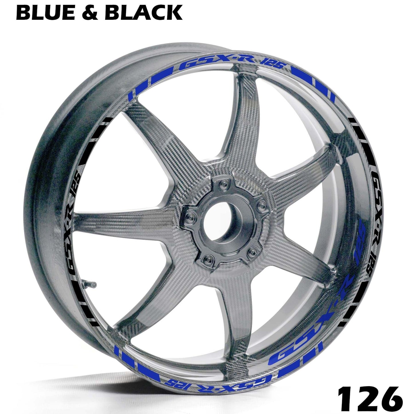 SUZUKI GSX-R 125 FULL WHEEL RIM STRIPE DECAL STICKER KIT - Speed Army