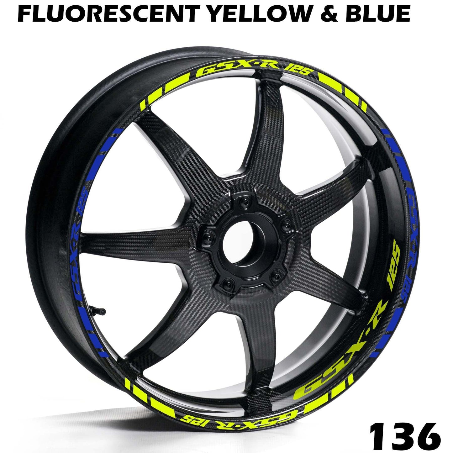 SUZUKI GSX-R 125 FULL WHEEL RIM STRIPE DECAL STICKER KIT - Speed Army