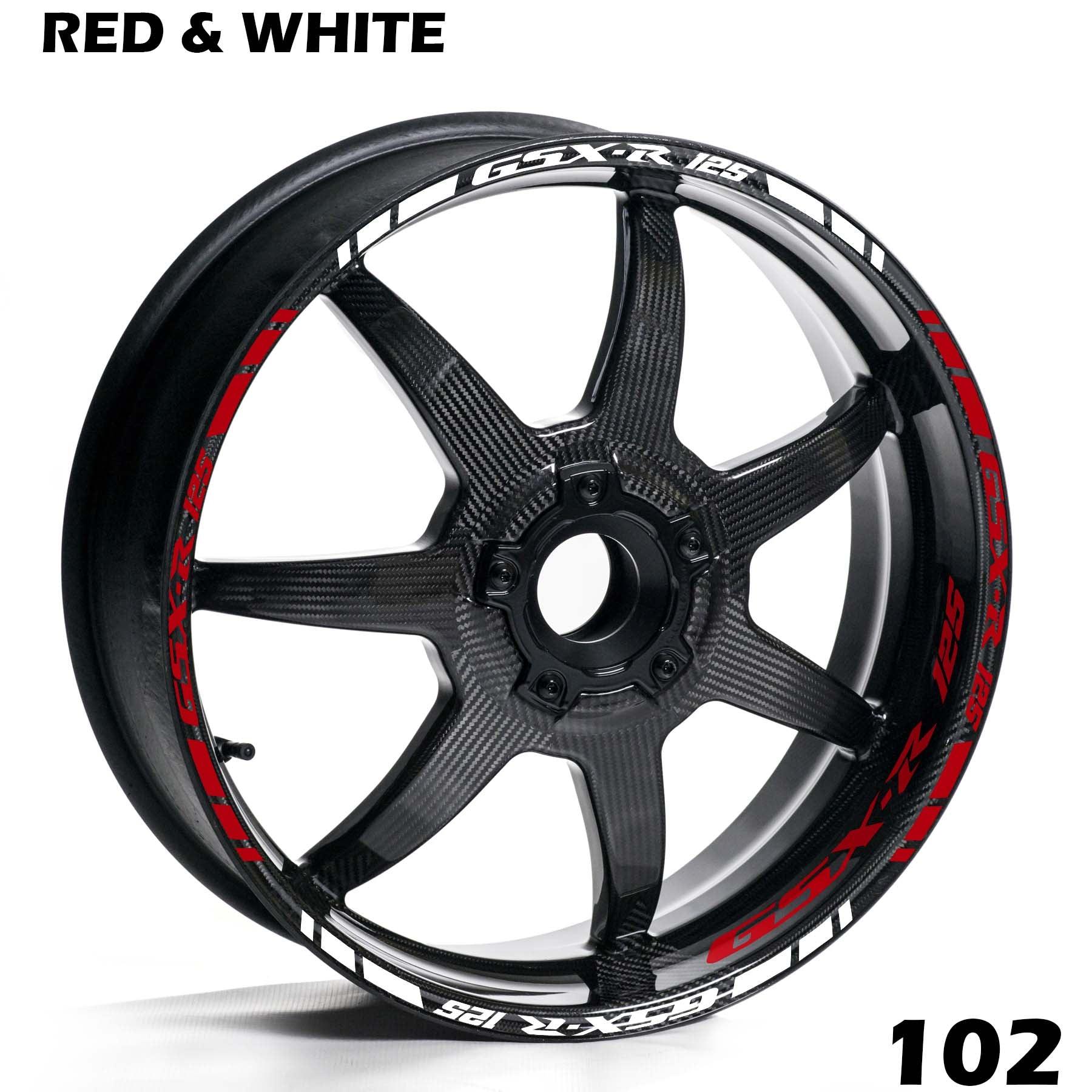 SUZUKI GSX-R 125 FULL WHEEL RIM STRIPE DECAL STICKER KIT - Speed Army