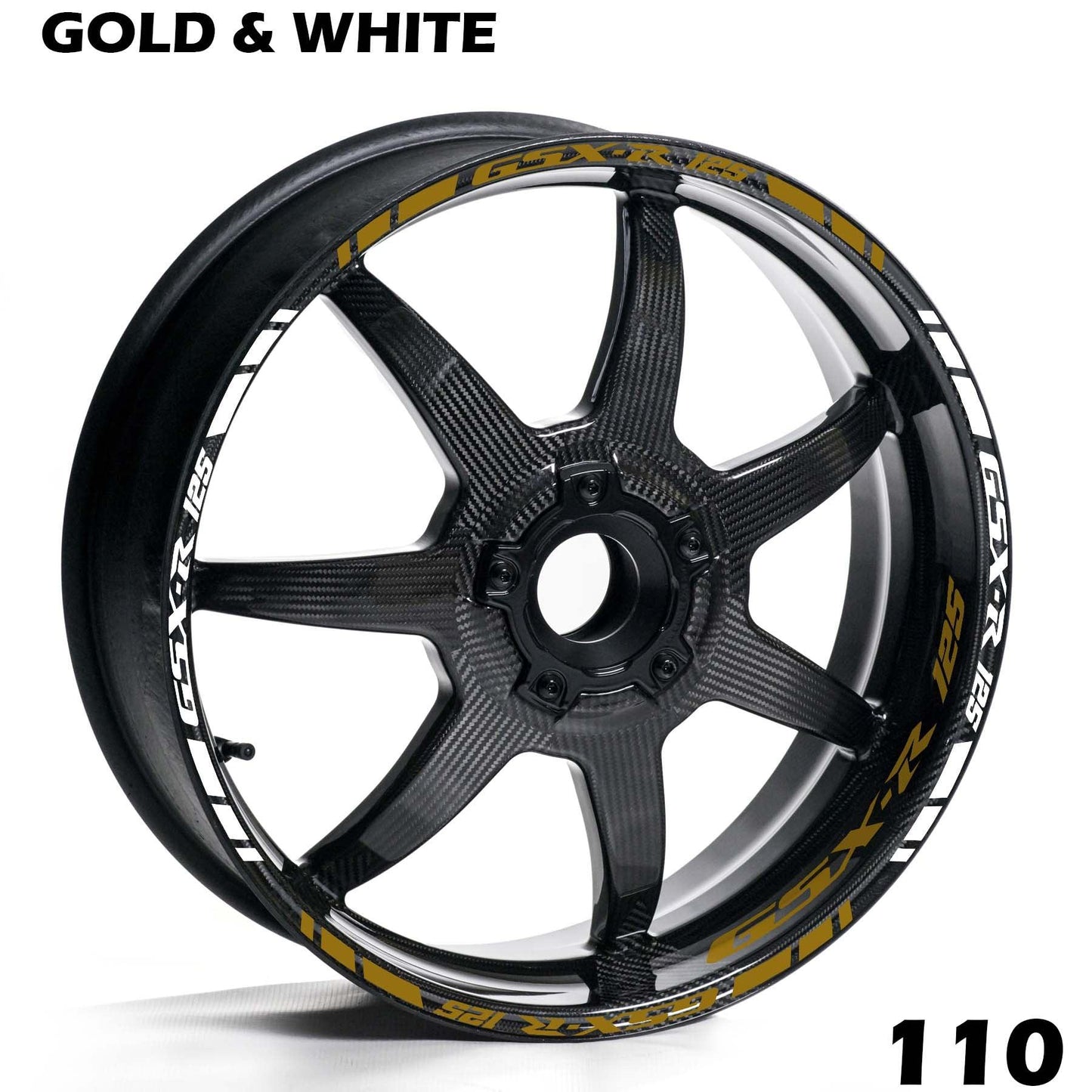 SUZUKI GSX-R 125 FULL WHEEL RIM STRIPE DECAL STICKER KIT - Speed Army