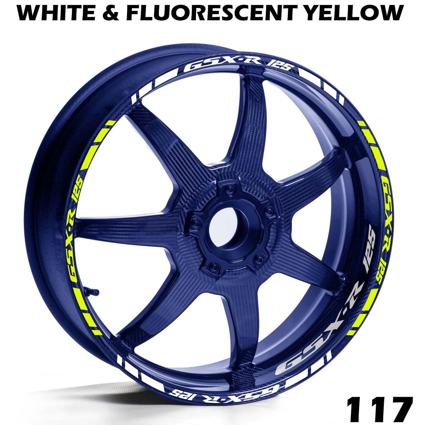 SUZUKI GSX-R 125 FULL WHEEL RIM STRIPE DECAL STICKER KIT - Speed Army