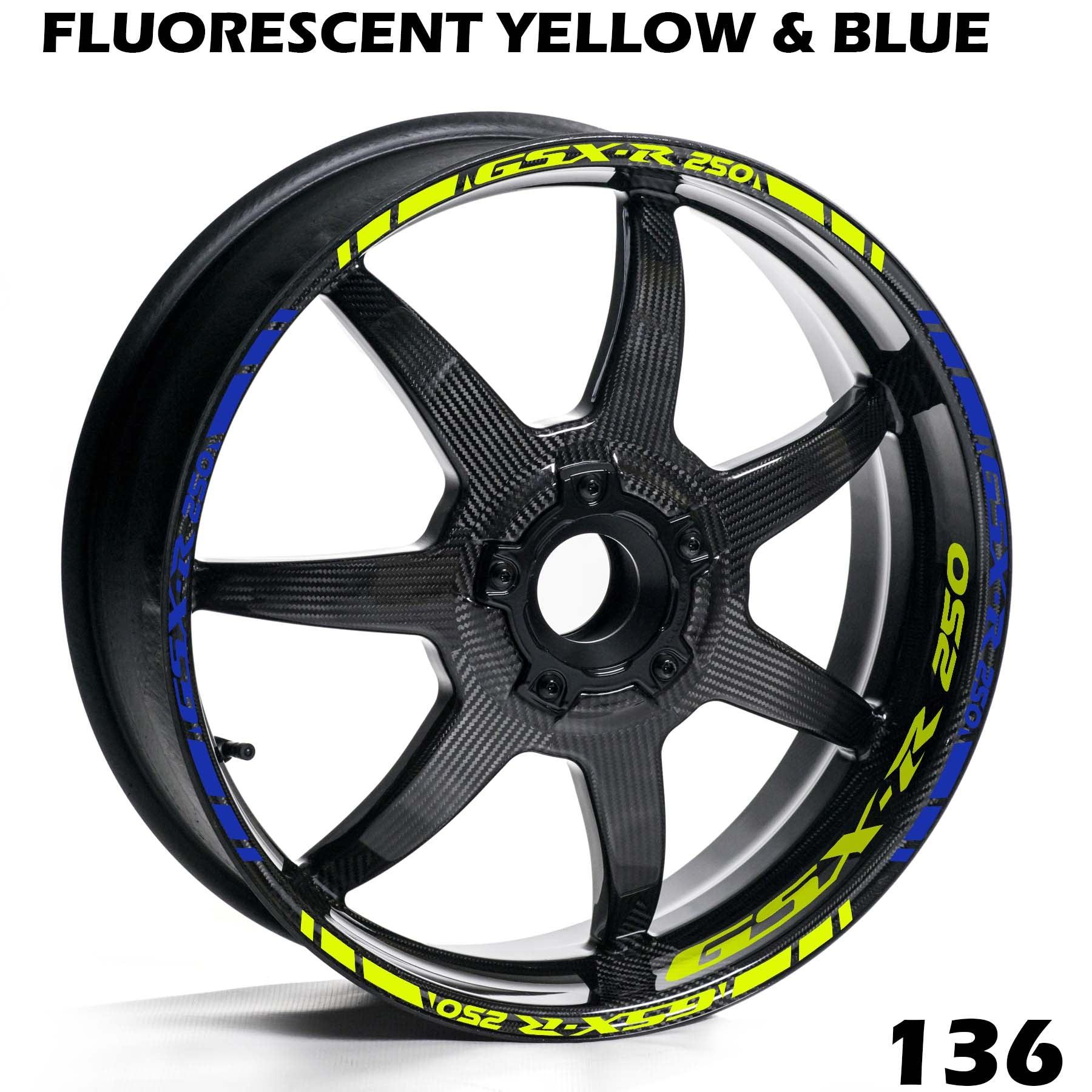 SUZUKI GSX-R 250 FULL WHEEL RIM STRIPE DECAL STICKER KIT - Speed Army