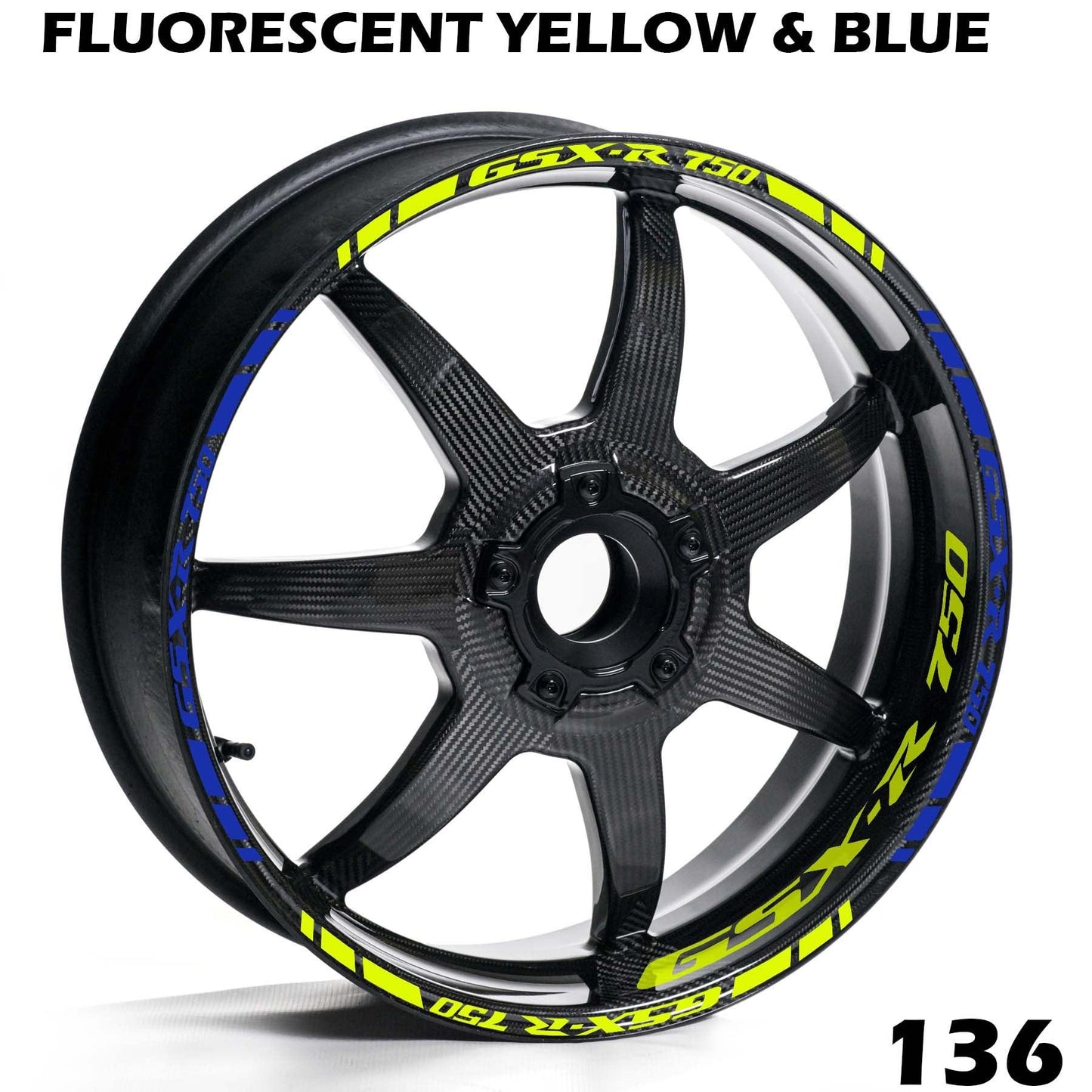 SUZUKI GSX-R 750 FULL WHEEL RIM STRIPE DECAL STICKER KIT - Speed Army