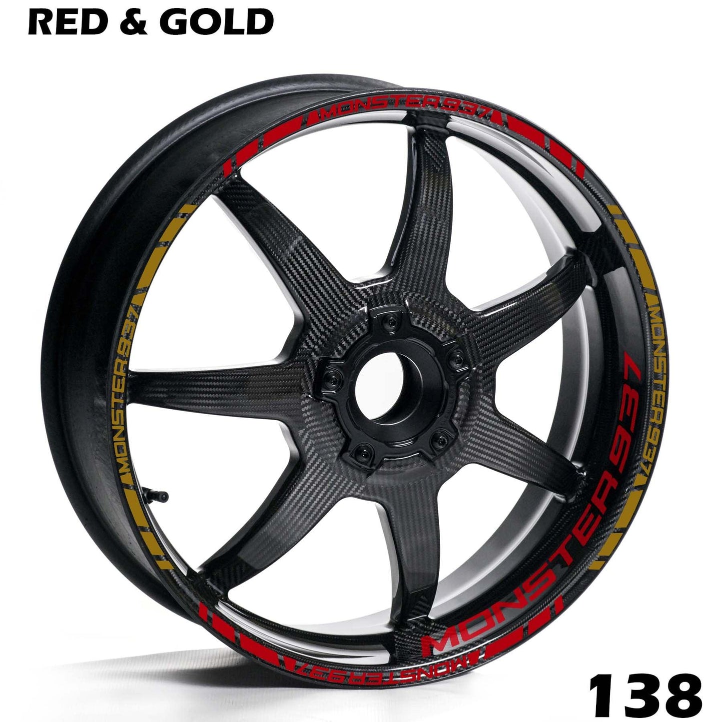 DUCATI MONSTER 937 FULL WHEEL RIM STRIPE DECAL STICKER KIT - Speed Army