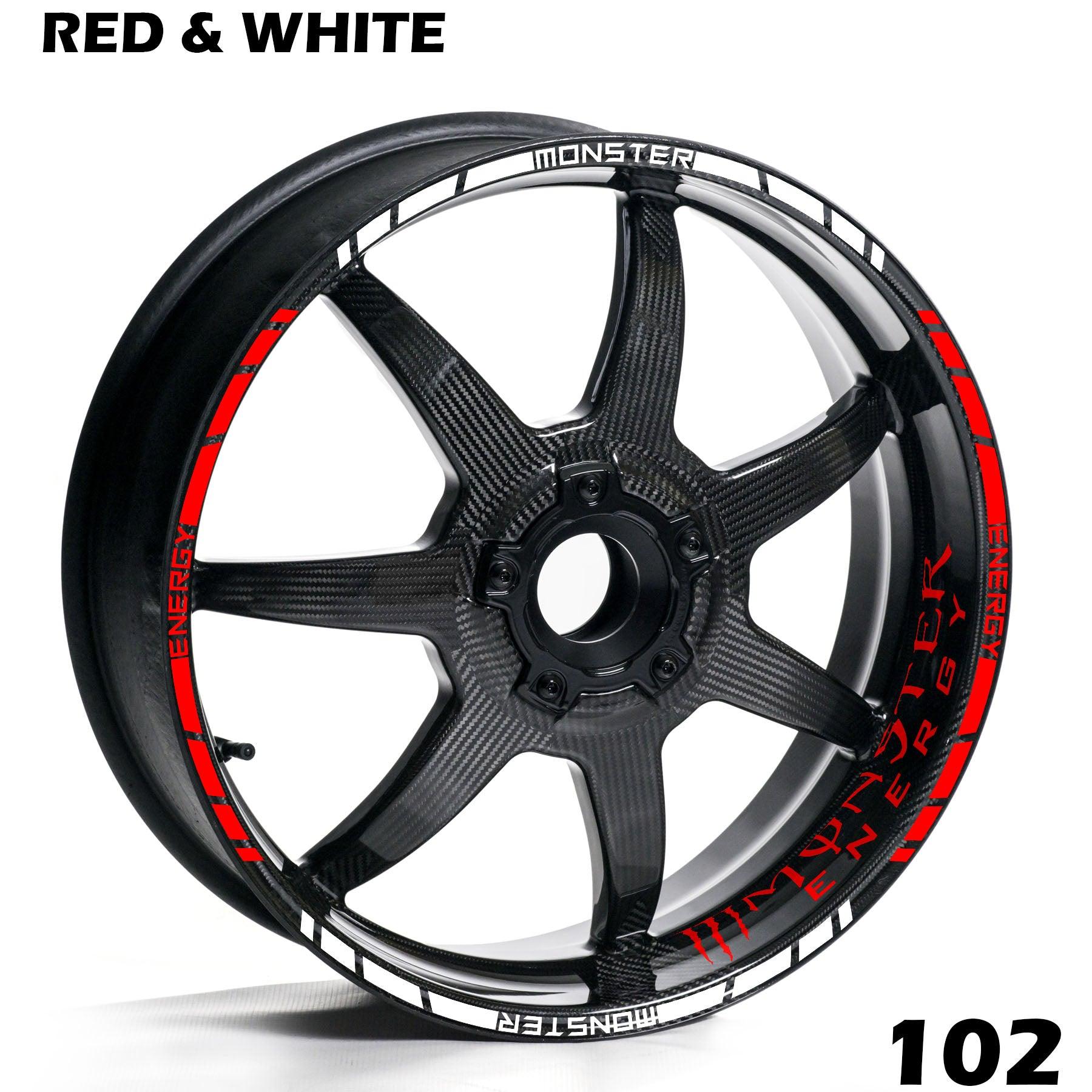 MONSTER ENERGY FULL WHEEL RIM STRIPE DECAL STICKER KIT - Speed Army