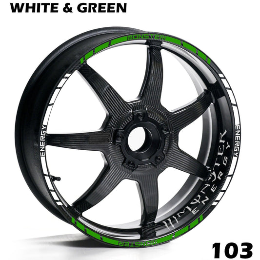 MONSTER ENERGY FULL WHEEL RIM STRIPE DECAL STICKER KIT - Speed Army