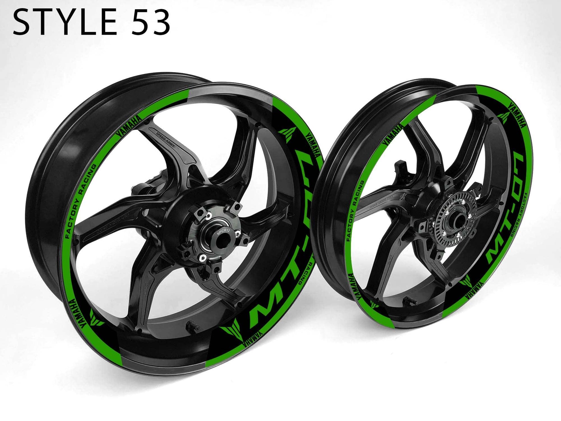 Yamaha MT-07 Motorcycle Half Wheels Rim Wrap Decal Sticker Kit - Speed Army