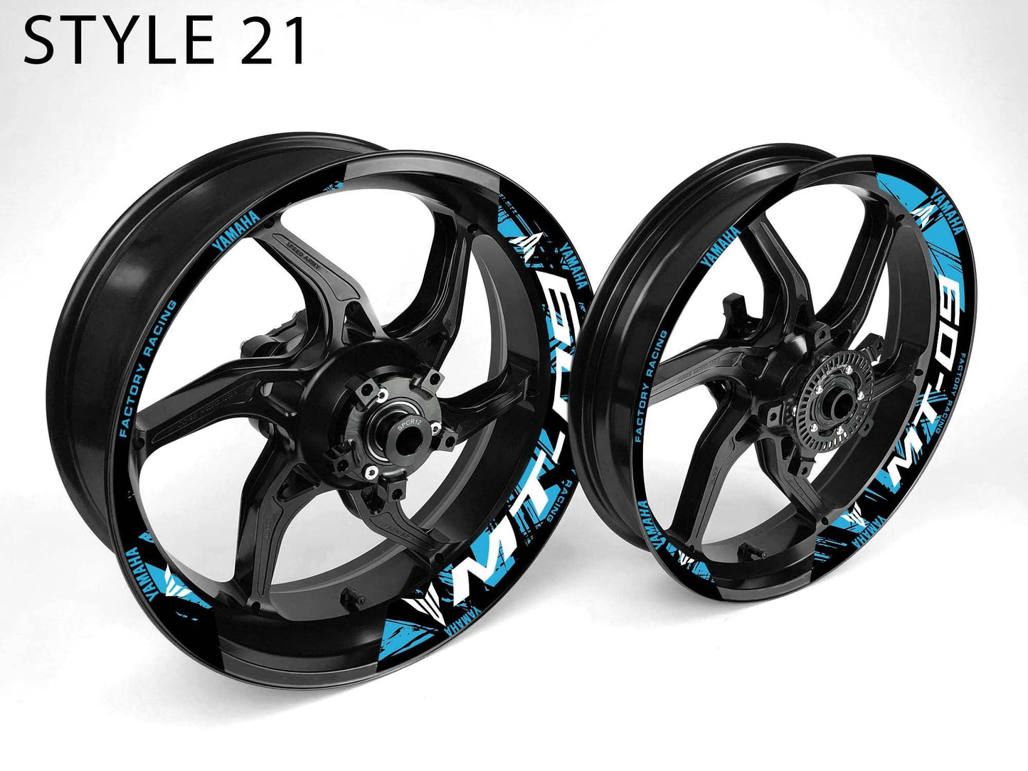 Yamaha MT-09 Motorcycle Half Wheels Rim Wrap Decal Sticker Kit - Speed Army