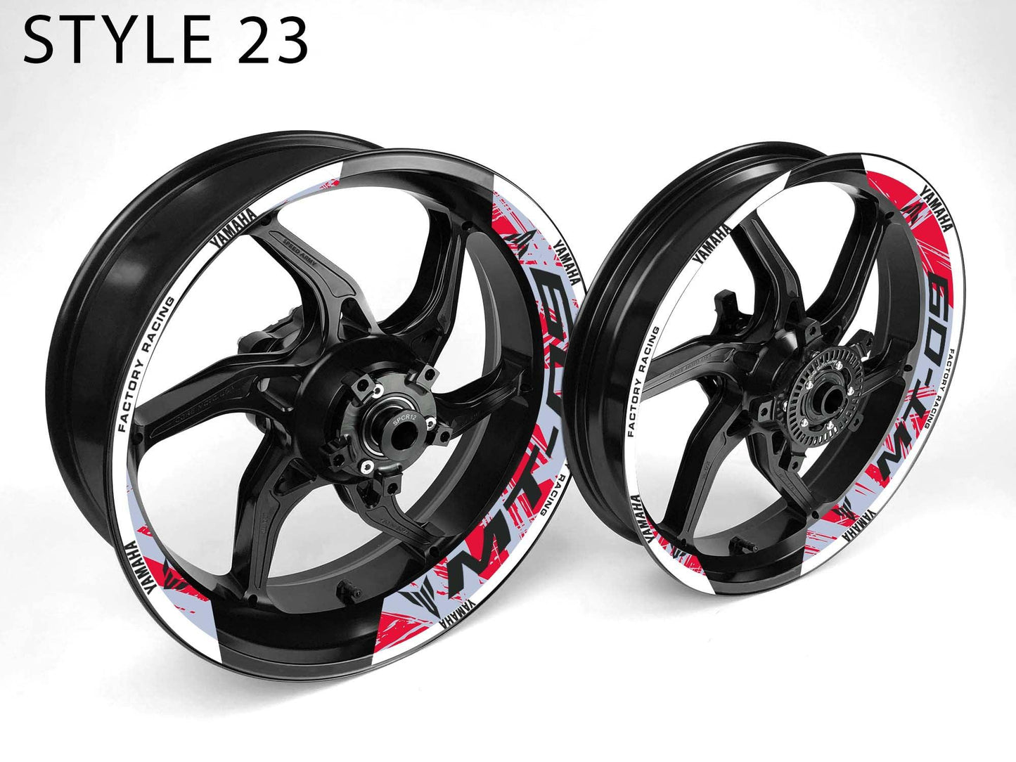 Yamaha MT-09 Motorcycle Half Wheels Rim Wrap Decal Sticker Kit - Speed Army