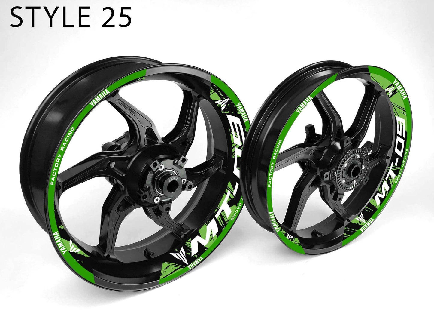 Yamaha MT-09 Motorcycle Half Wheels Rim Wrap Decal Sticker Kit - Speed Army
