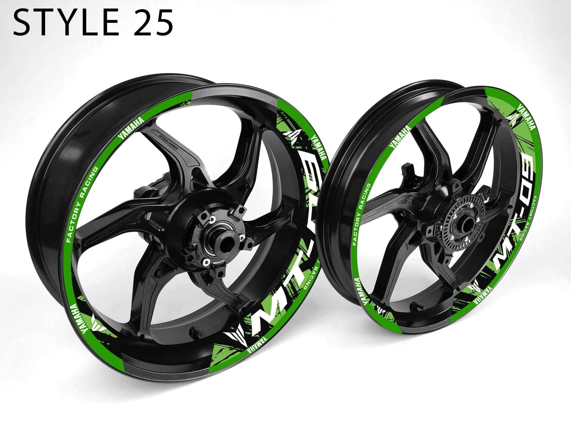 Yamaha MT-09 Motorcycle Half Wheels Rim Wrap Decal Sticker Kit - Speed Army