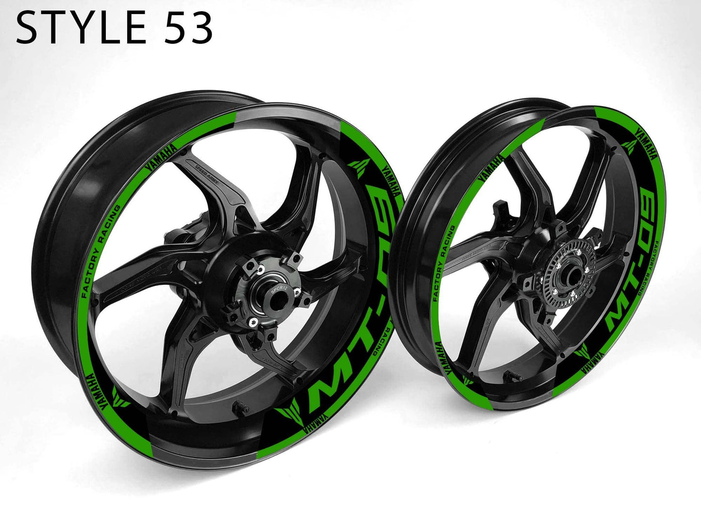 Yamaha MT-09 Motorcycle Half Wheels Rim Wrap Decal Sticker Kit - Speed Army