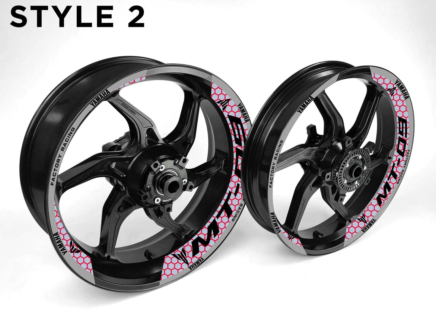 Yamaha MT-09 Motorcycle Half Wheels Rim Wrap Decal Sticker Kit - Speed Army