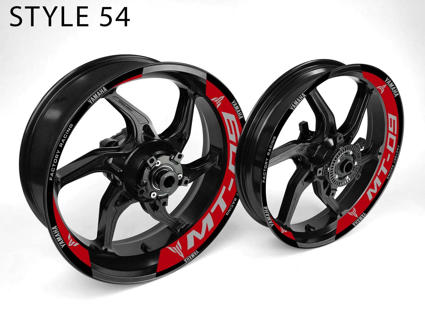 Yamaha MT-09 Motorcycle Half Wheels Rim Wrap Decal Sticker Kit - Speed Army