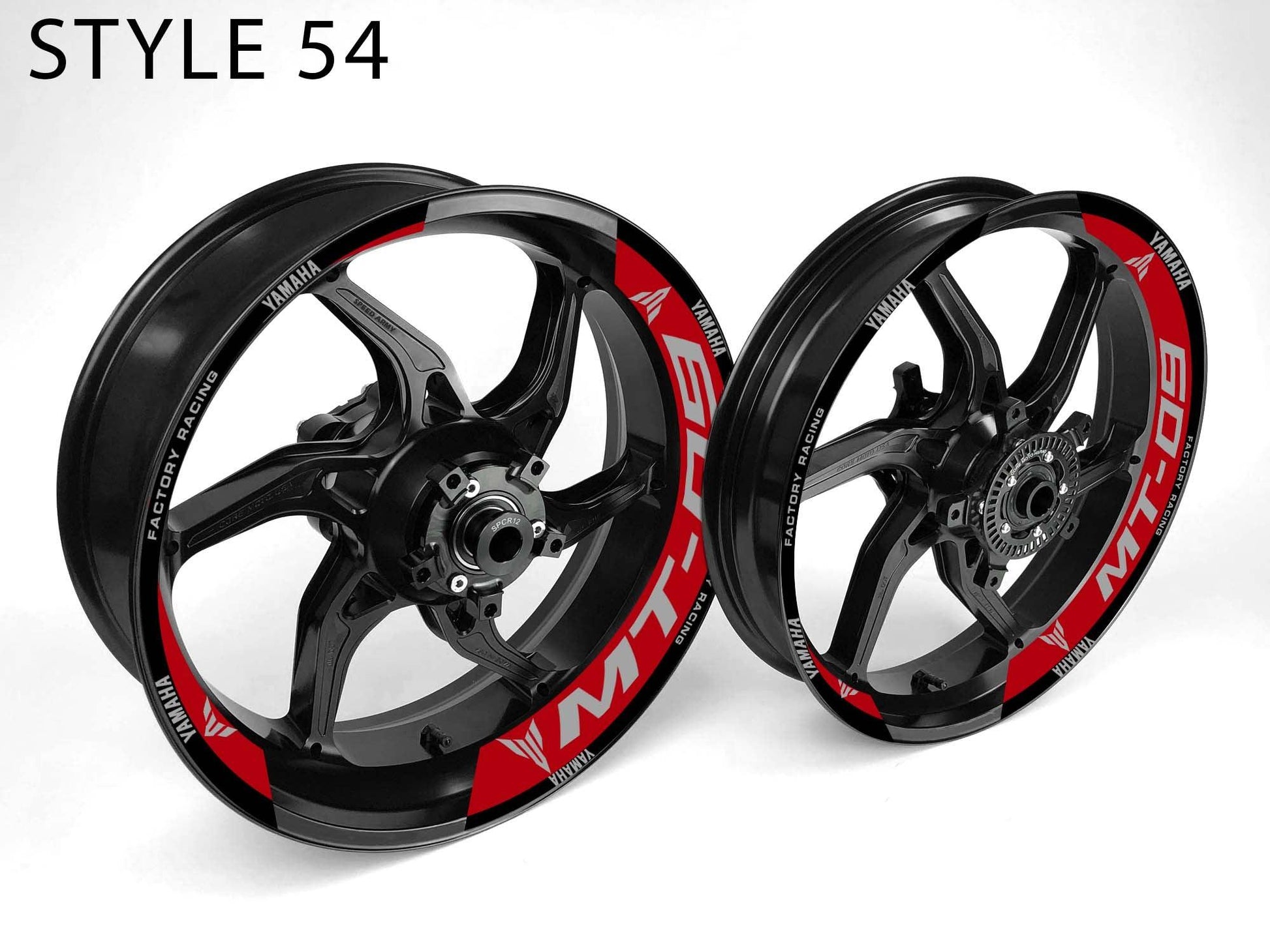 Yamaha MT-09 Motorcycle Half Wheels Rim Wrap Decal Sticker Kit - Speed Army