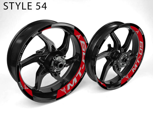 Yamaha MT-09 Motorcycle Half Wheels Rim Wrap Decal Sticker Kit - Speed Army