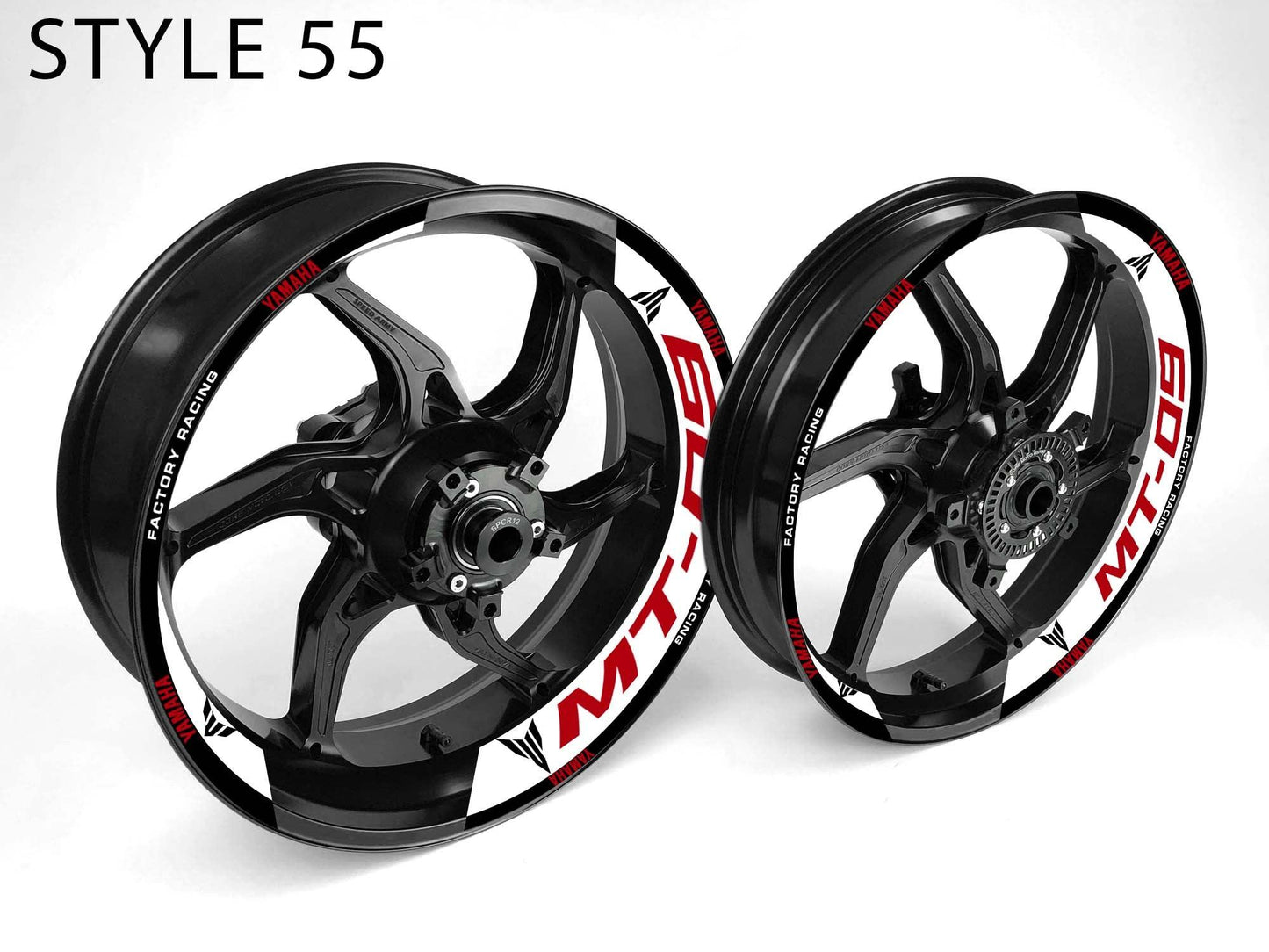 Yamaha MT-09 Motorcycle Half Wheels Rim Wrap Decal Sticker Kit - Speed Army