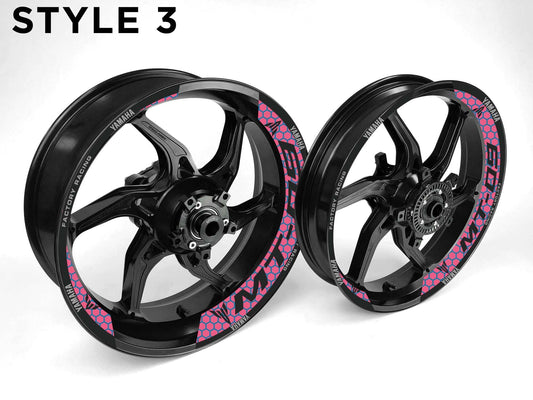 Yamaha MT-09 Motorcycle Half Wheels Rim Wrap Decal Sticker Kit - Speed Army