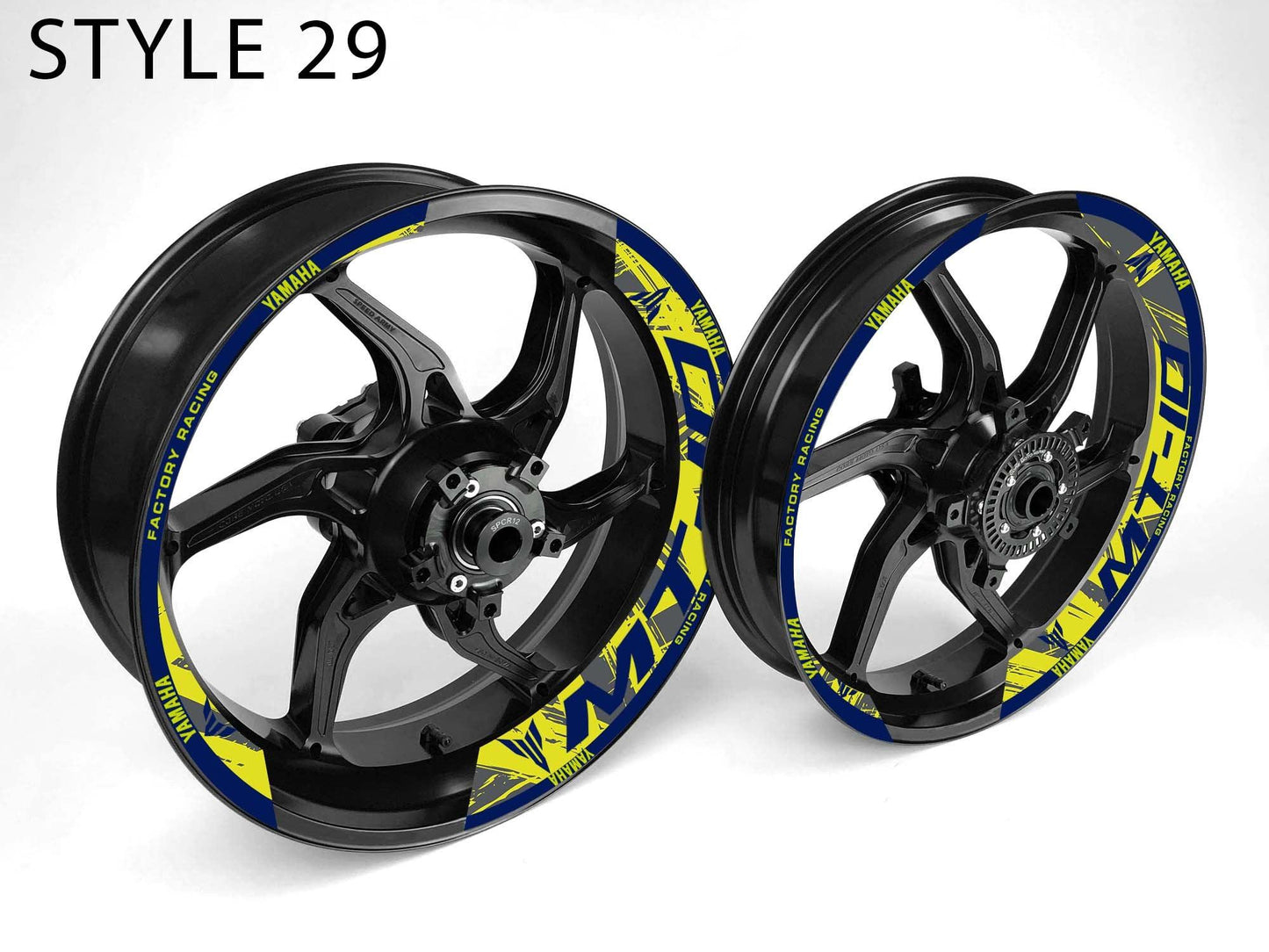 Yamaha MT-10 Motorcycle Half Wheels Rim Wrap Decal Sticker Kit - Speed Army