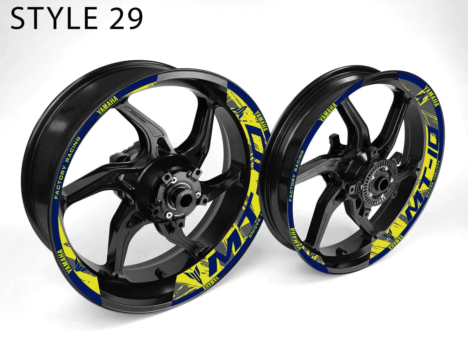Yamaha MT-10 Motorcycle Half Wheels Rim Wrap Decal Sticker Kit - Speed Army