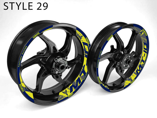 Yamaha MT-10 Motorcycle Half Wheels Rim Wrap Decal Sticker Kit - Speed Army