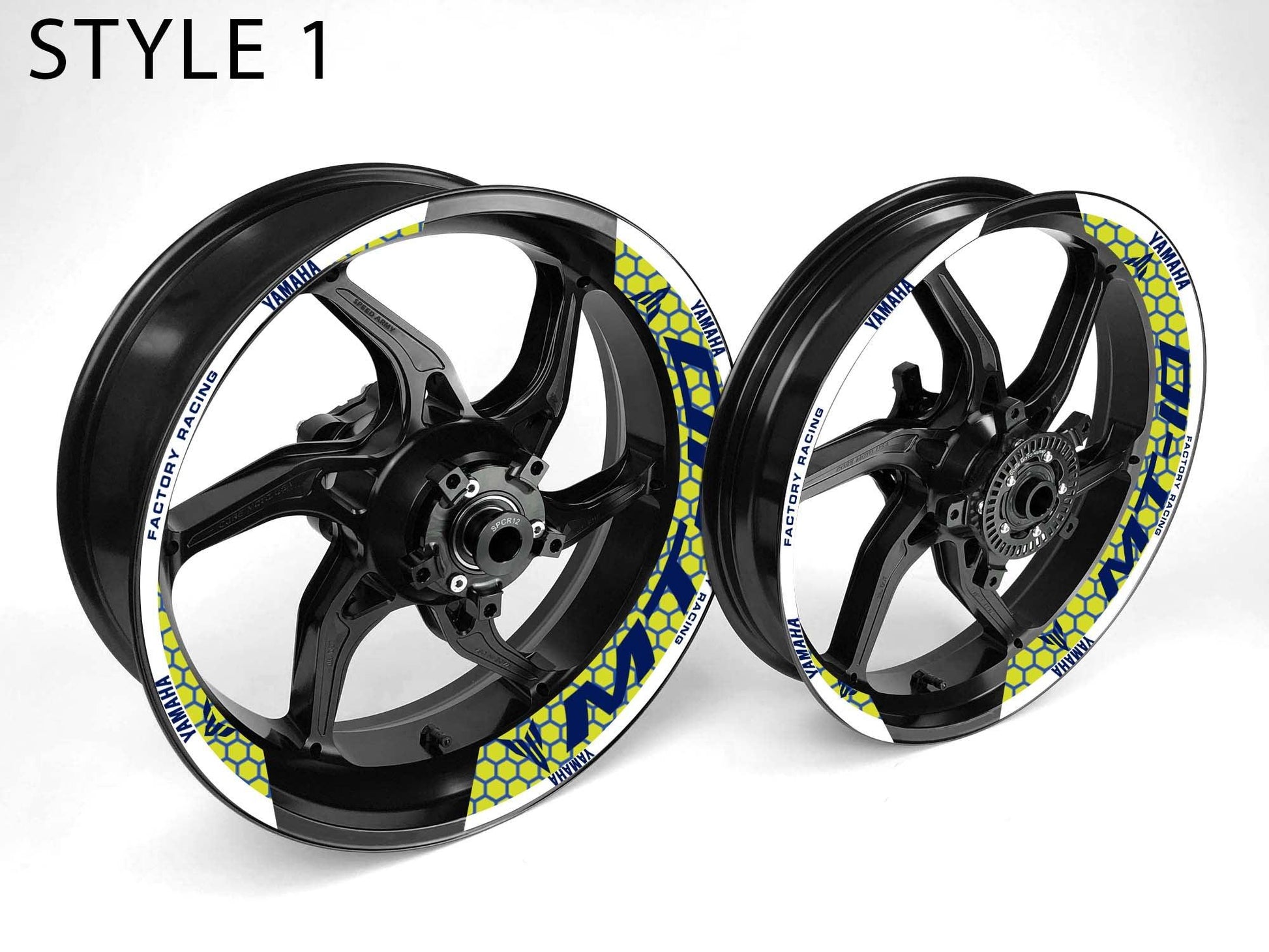 Yamaha MT-10 Motorcycle Half Wheels Rim Wrap Decal Sticker Kit - Speed Army