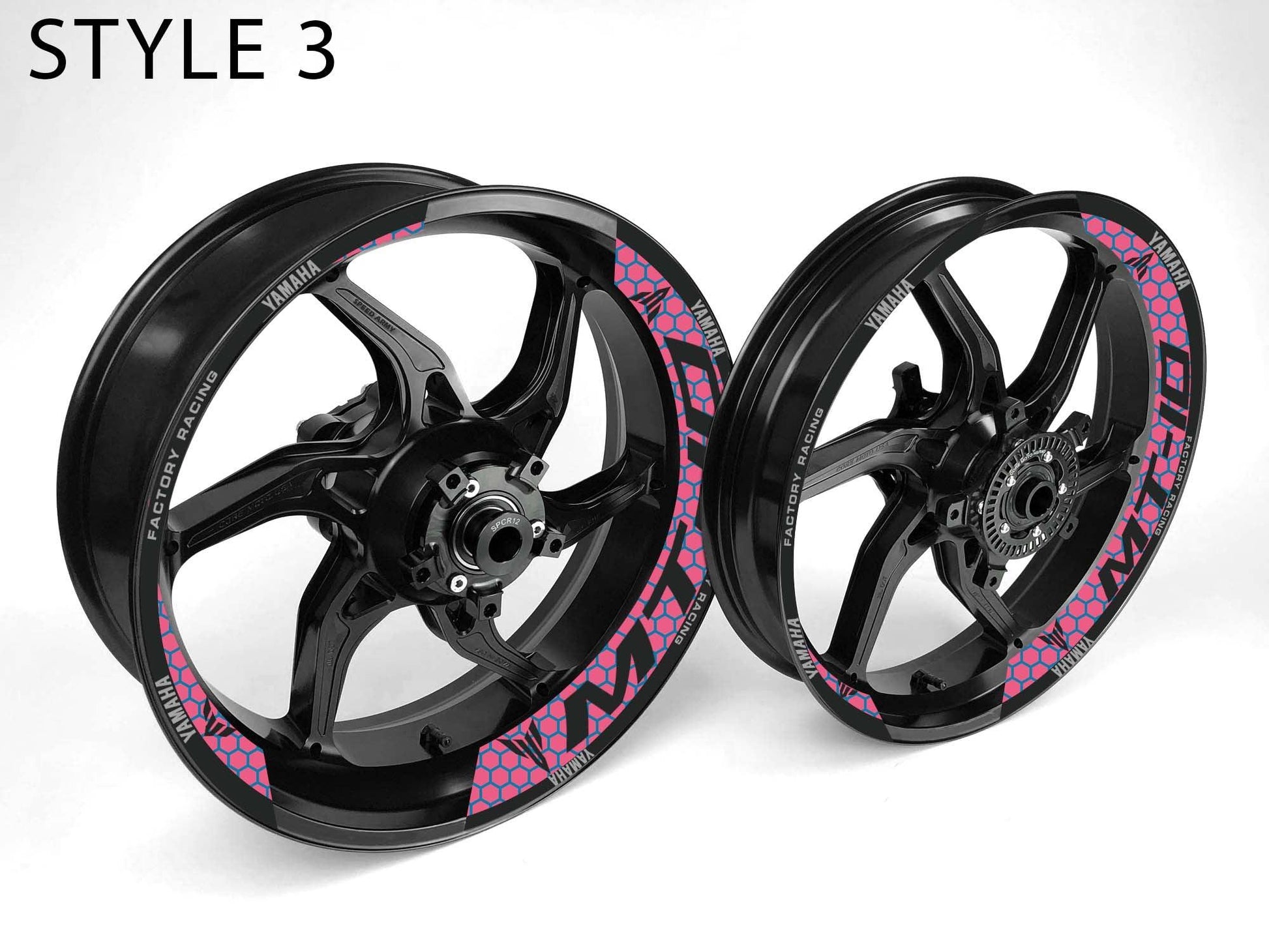 Yamaha MT-10 Motorcycle Half Wheels Rim Wrap Decal Sticker Kit - Speed Army