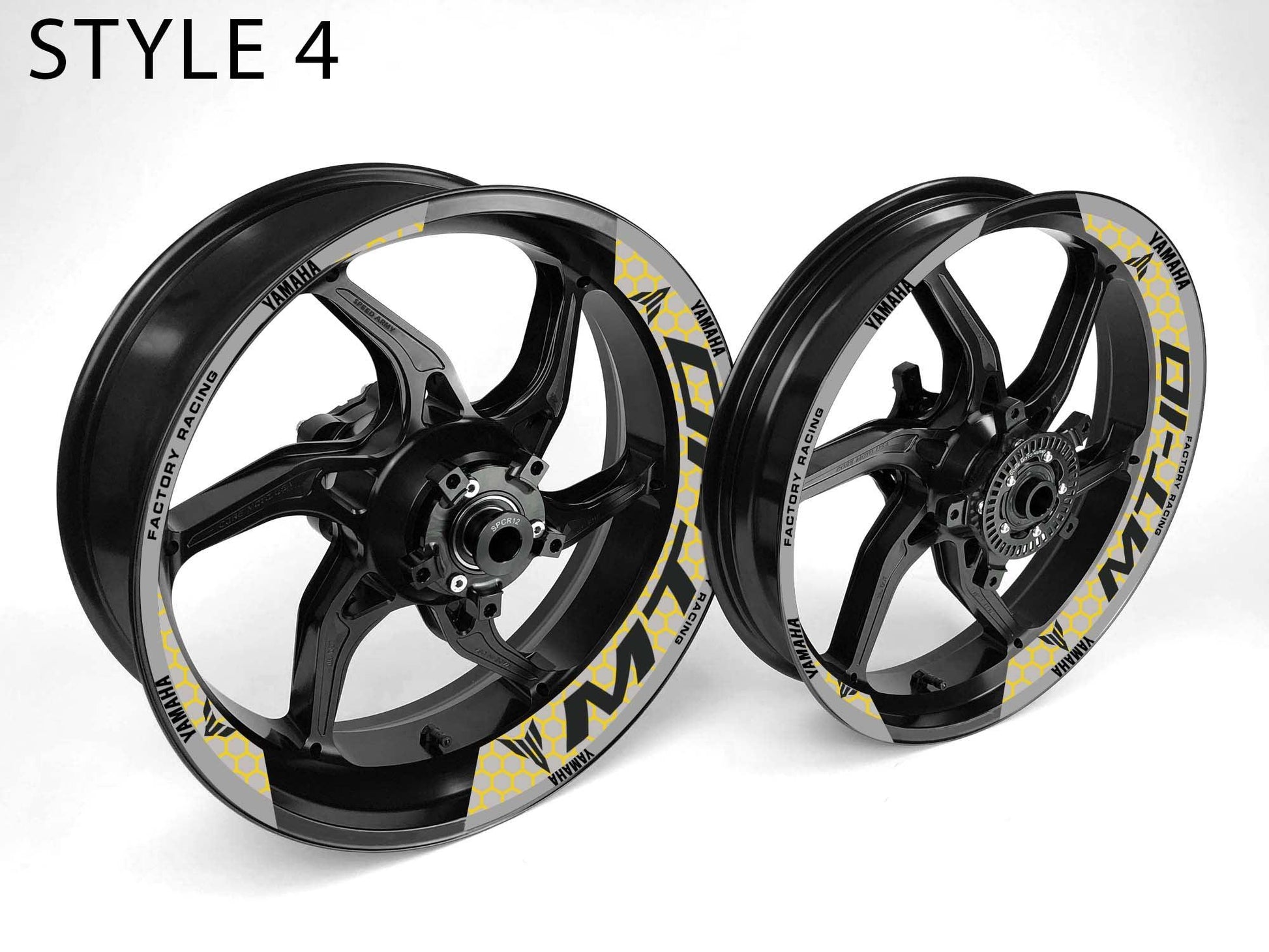 Yamaha MT-10 Motorcycle Half Wheels Rim Wrap Decal Sticker Kit - Speed Army