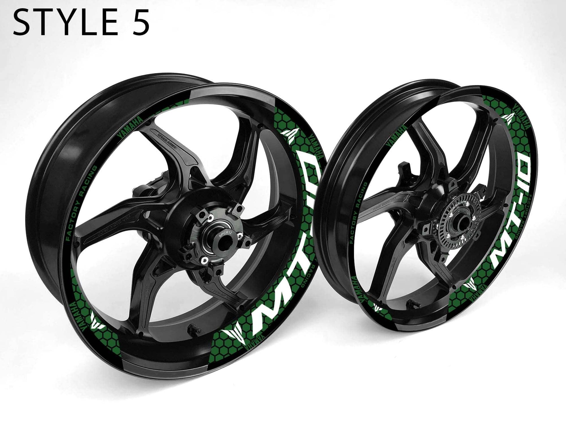 Yamaha MT-10 Motorcycle Half Wheels Rim Wrap Decal Sticker Kit - Speed Army