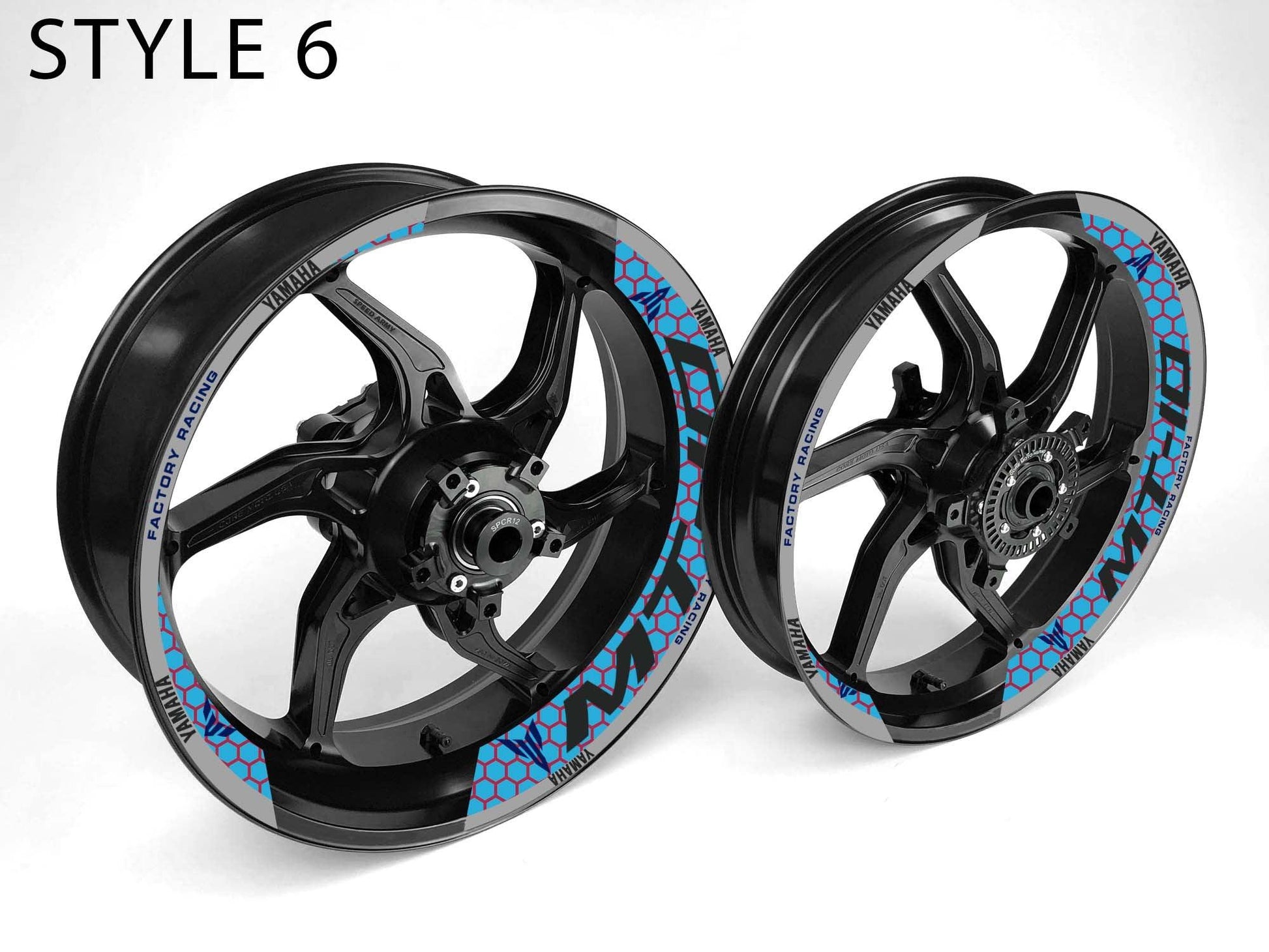 Yamaha MT-10 Motorcycle Half Wheels Rim Wrap Decal Sticker Kit - Speed Army