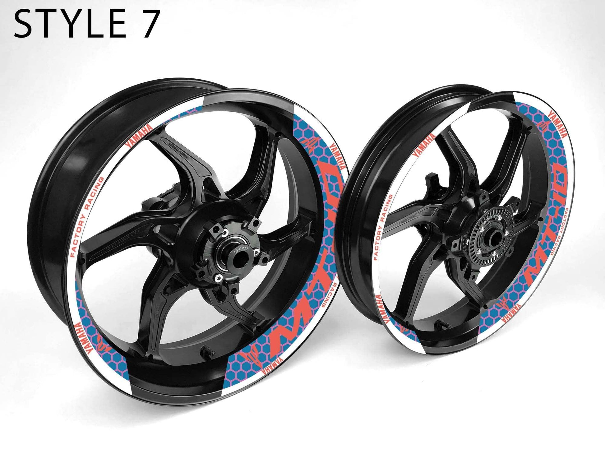 Yamaha MT-10 Motorcycle Half Wheels Rim Wrap Decal Sticker Kit - Speed Army