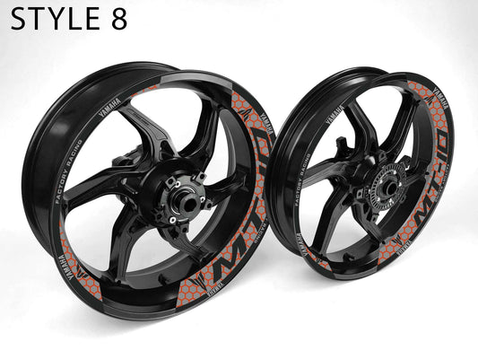 Yamaha MT-10 Motorcycle Half Wheels Rim Wrap Decal Sticker Kit - Speed Army